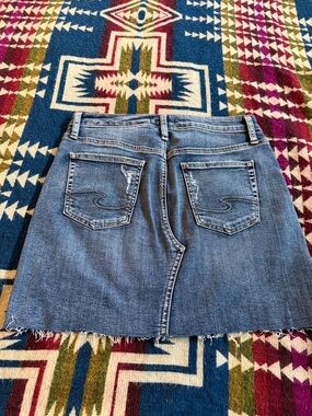 Denim A-Line Mini Skirt